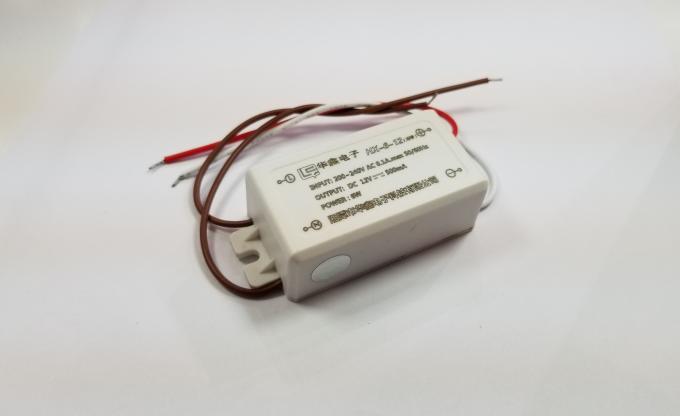 CE Plastic Housing LED Driver 12V 6W  0.5A Constant Voltage LED Power Supply 0