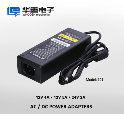 IP20 Indoor 60W CCTV Power Supply Adapter 12V4A 12V5A Universal AC DC Adapter